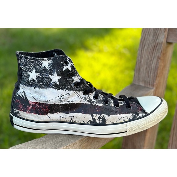 Converse American Flag All Star Men's Size 12 Women's 14 High Top (S2002) - Picture 1 of 11